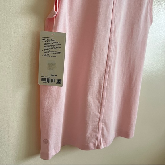 Lululemon All Yours Tank - Strawberry Milkshake - Size 2 - Picture 3 of 3